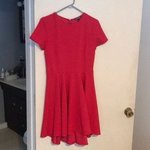 Pink midi cocktail dress.